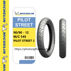 ỏ xe Michelin 90/90 - 12 M/C 54S PILOT STREET 2 THÁI LAN, Loại lốp dùng săm, Gai vỏ Pilot Street nhập khẩu Thái Lan.