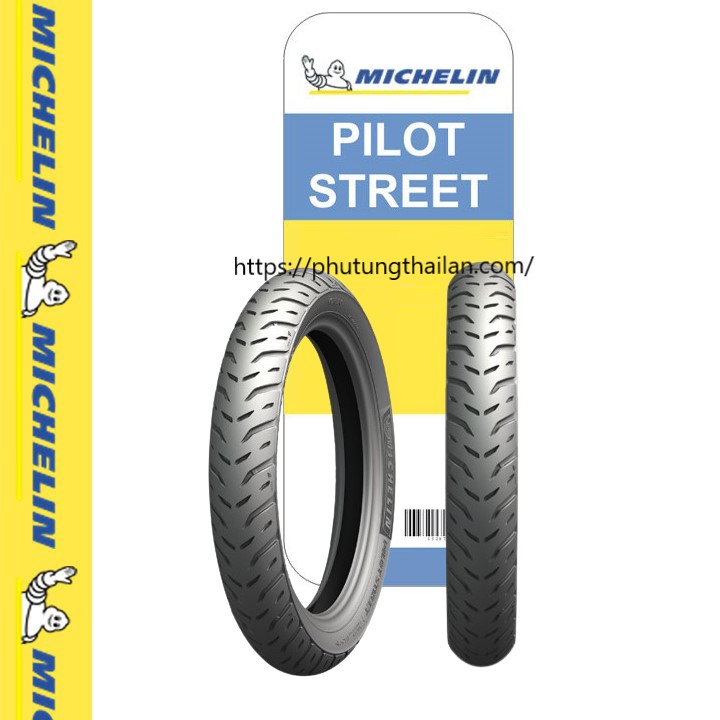 Vỏ xe Michelin 90/90 - 14 M/C 52S REINF PILOT STREET 2 THÁI LAN, Gai vỏ Pilot Street nhập khẩu Thái Lan. Mã sản phẩm: 90/90 - 14 M/C 52S REINF