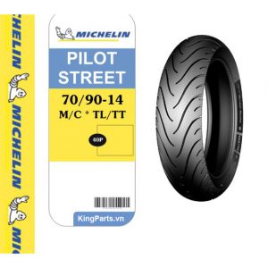 Vỏ xe (Lốp xe) trước Michelin Mio/Luvias/Airblade độ.Thông số 70/90-14 TL/TT, Gai vỏ Pilot Street nhập khẩu Thái Lan. Mã sản phẩm: TIRE080