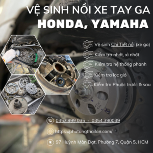 Vệ sinh nồi xe tay ga Honda, Yamaha Vệ sinh nồi xe tay ga Honda, Yamaha Khắc phục hiện tượng Ì máy, rung đầu khi lên ga,...