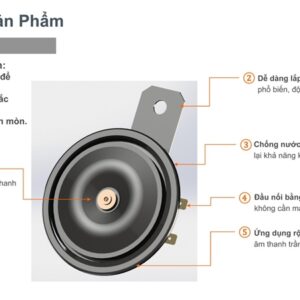 CÒI DĨA XE MÁY OSRAM 70mm BLACK OHS70 12V 60X1 (AM497760055) (Cái) Giá Sỉ Đại lý Zalo/Gọi Điện 0354.390.039 để được gửi bảng giá tốt nhất